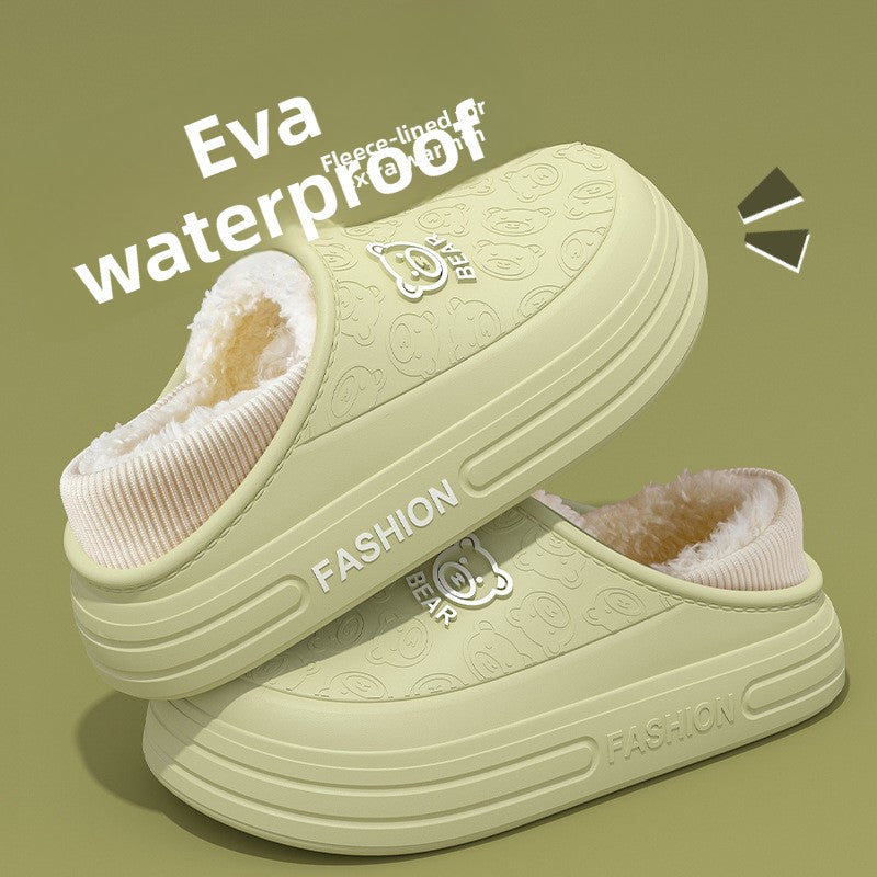 Plush Lined Winter Slippers for Women