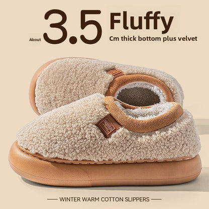 Plush Lined Winter Slippers for Women