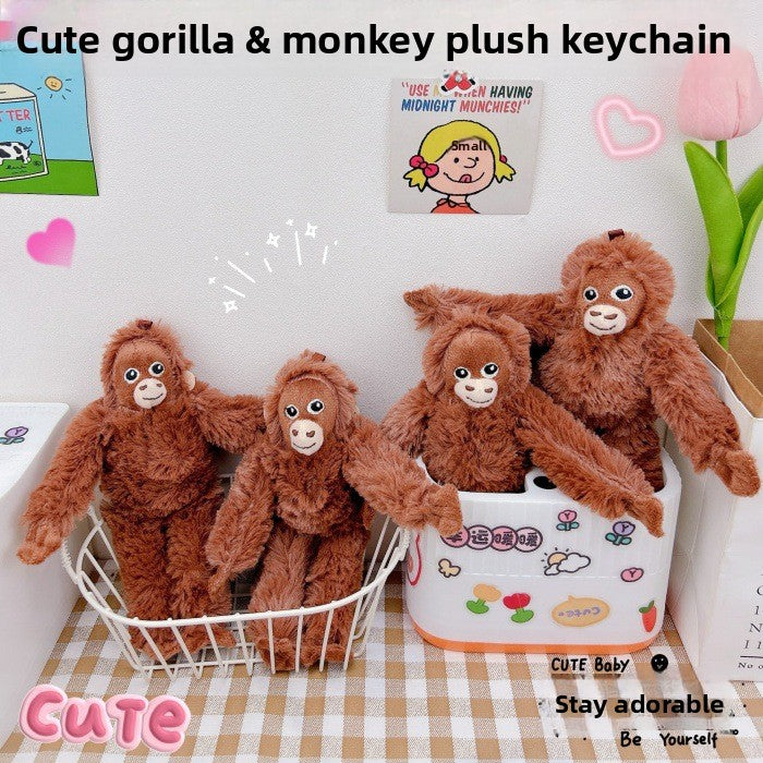 Plush Monkey Keychain Pendant