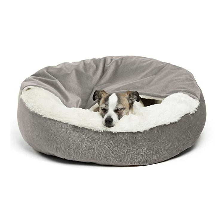 Plush Pet Bed with Lid