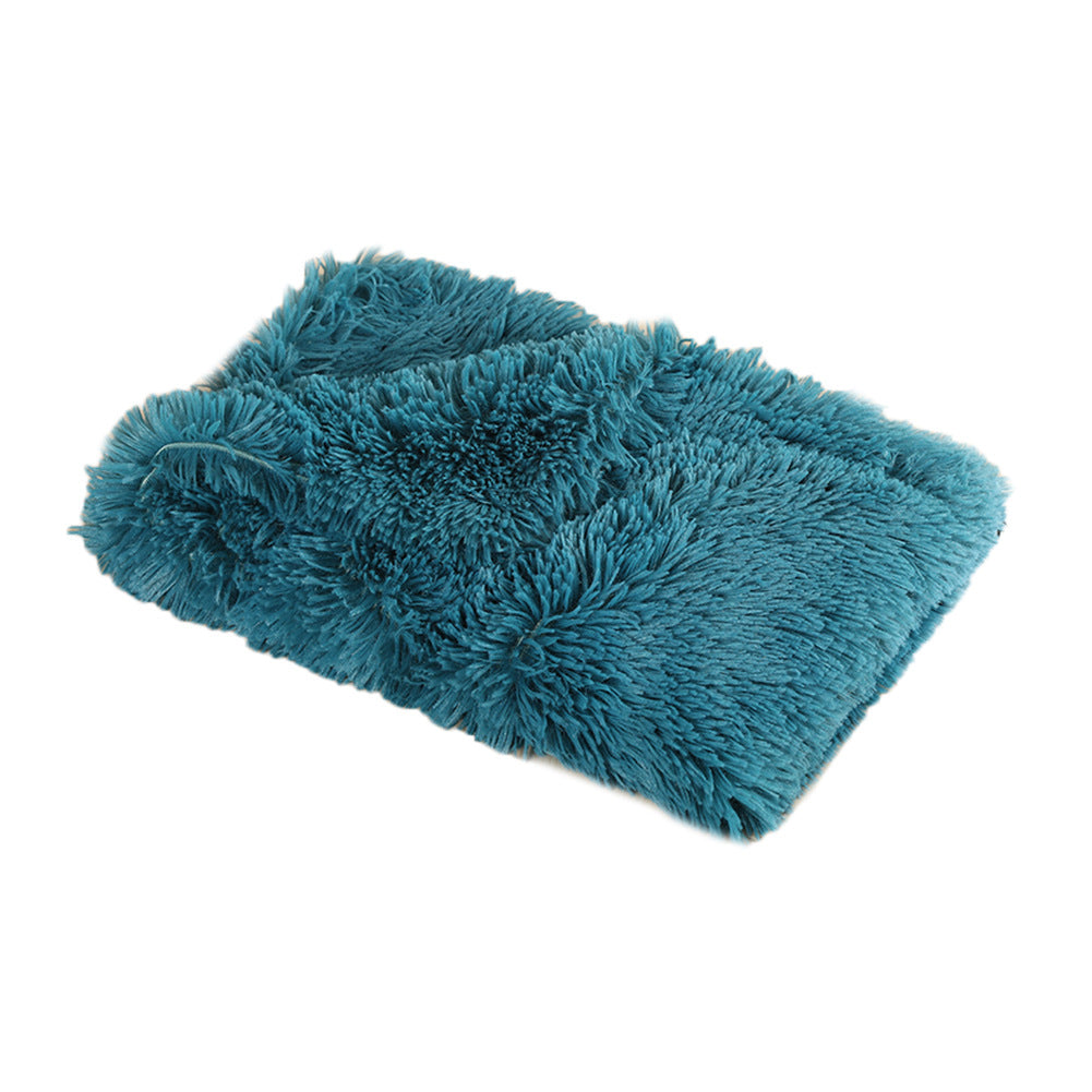 Plush Pet Blanket for Dogs and Cats, Warm Long Hair Indoor Bed Mat