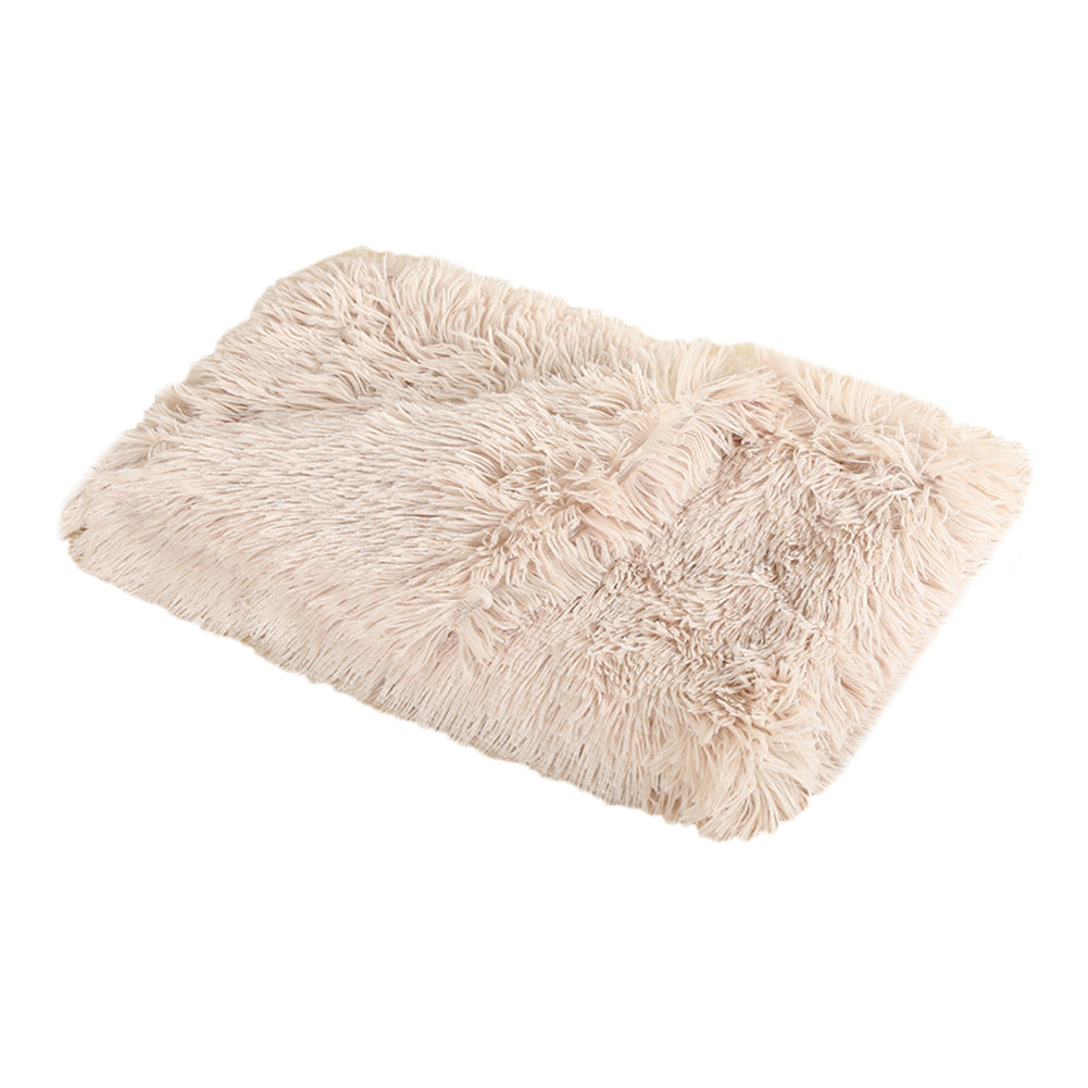 Plush Pet Blanket for Dogs and Cats, Warm Long Hair Indoor Bed Mat