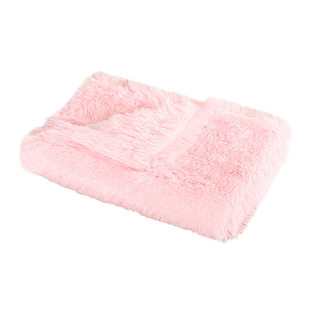 Plush Pet Blanket for Dogs and Cats, Warm Long Hair Indoor Bed Mat