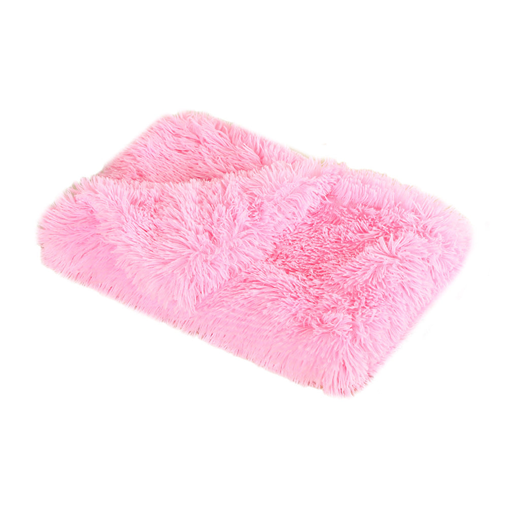 Plush Pet Blanket for Dogs and Cats, Warm Long Hair Indoor Bed Mat