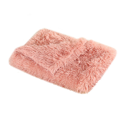 Plush Pet Blanket for Dogs and Cats, Warm Long Hair Indoor Bed Mat