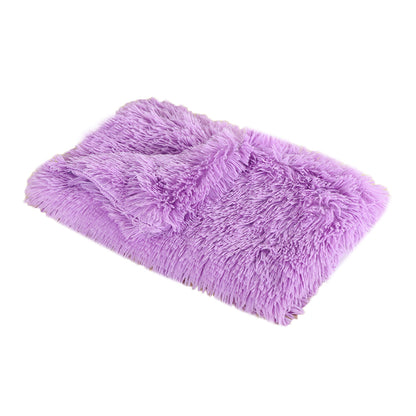 Plush Pet Blanket for Dogs and Cats, Warm Long Hair Indoor Bed Mat