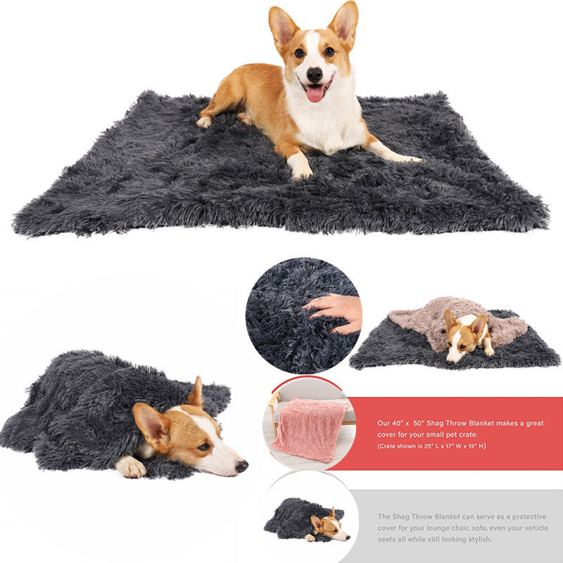 Plush Pet Mat Double Layer Blanket for Dogs and Cats