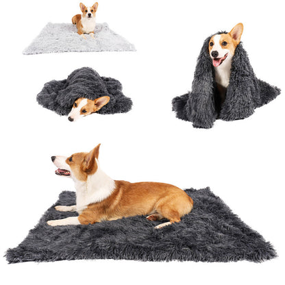 Plush Pet Mat Double Layer Blanket for Dogs and Cats