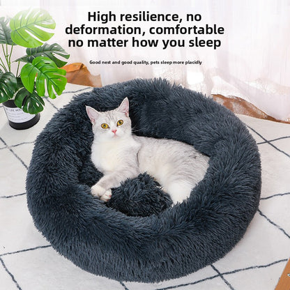 Plush Pet Nest for Cats and Dogs