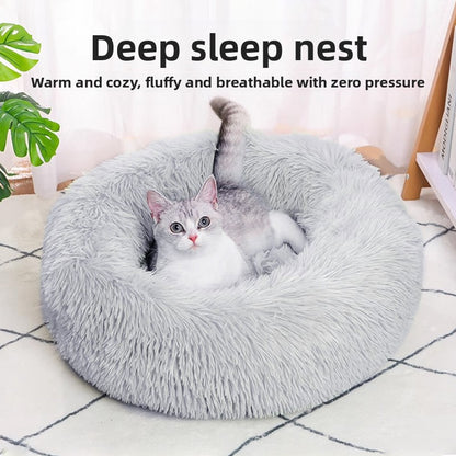 Plush Pet Nest for Cats and Dogs