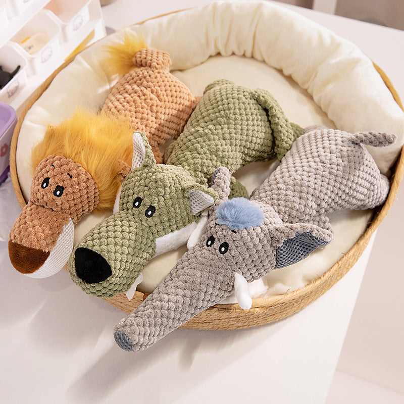 Plush Pet Toys with BB Sound for Dogs and Cats, Durable Chew Toys
