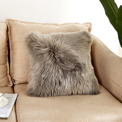 Plush pillow cover