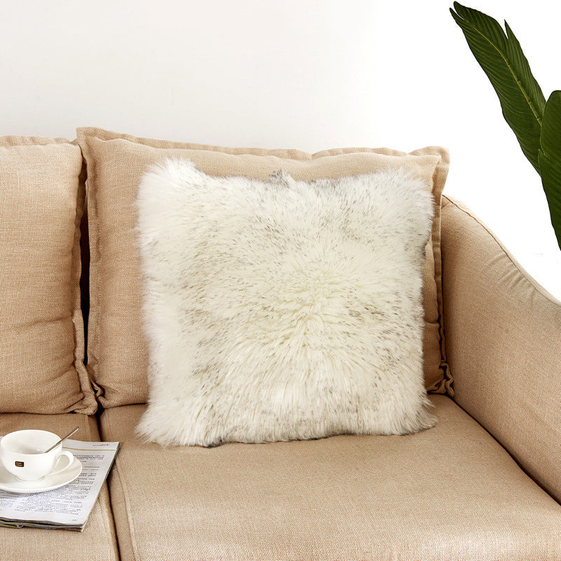 Plush pillow cover