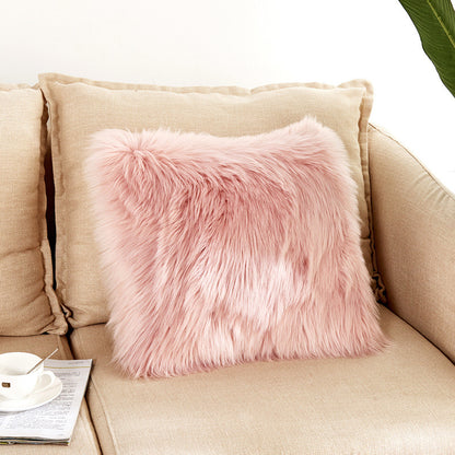 Plush pillow cover