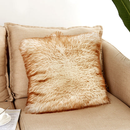 Plush pillow cover