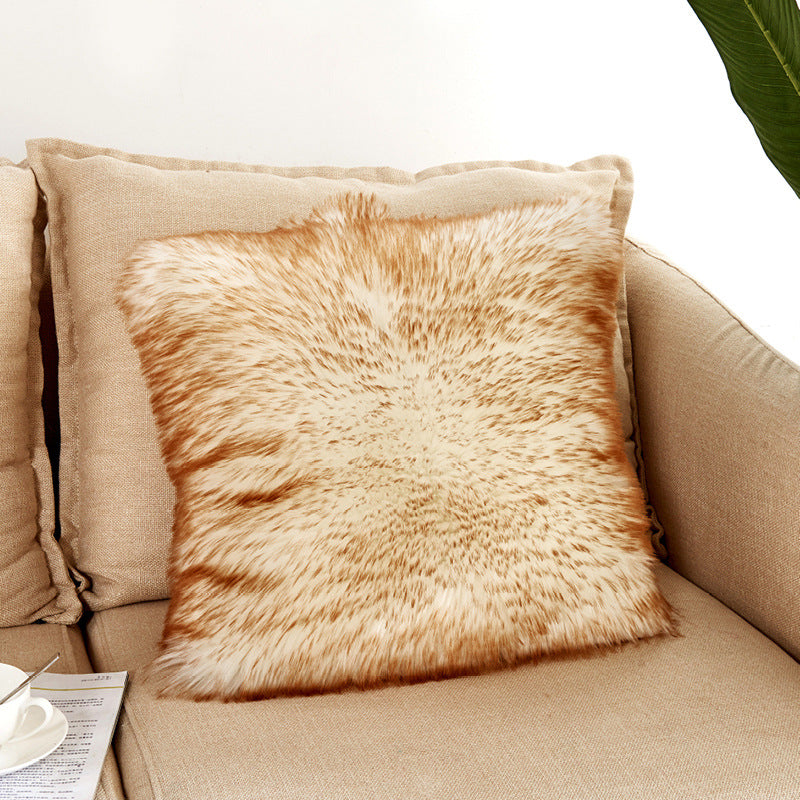 Plush pillow cover