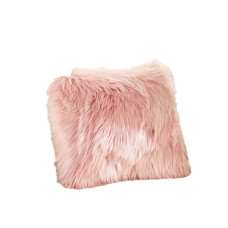 Plush pillow cover