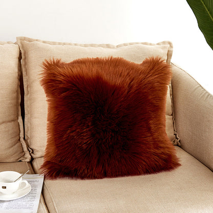 Plush pillow cover