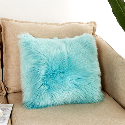 Plush pillow cover