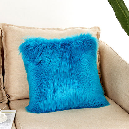 Plush pillow cover