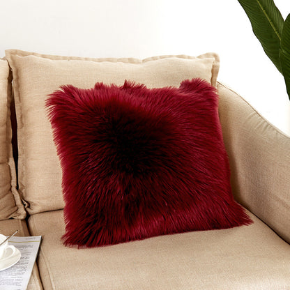 Plush pillow cover
