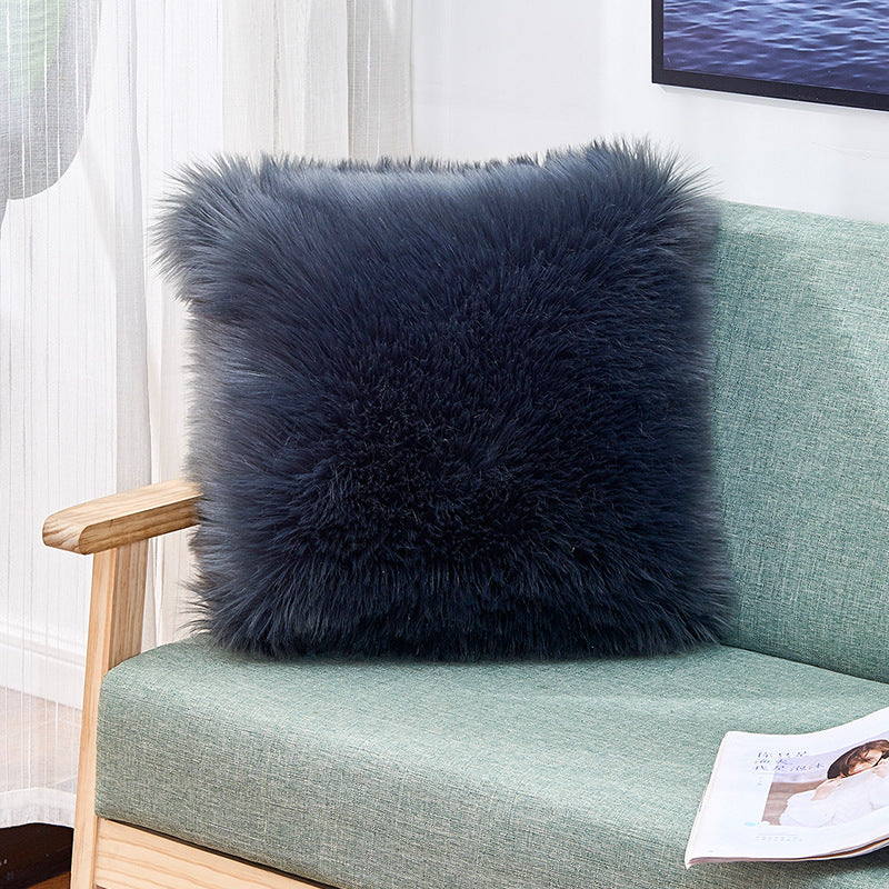 Plush pillow cover