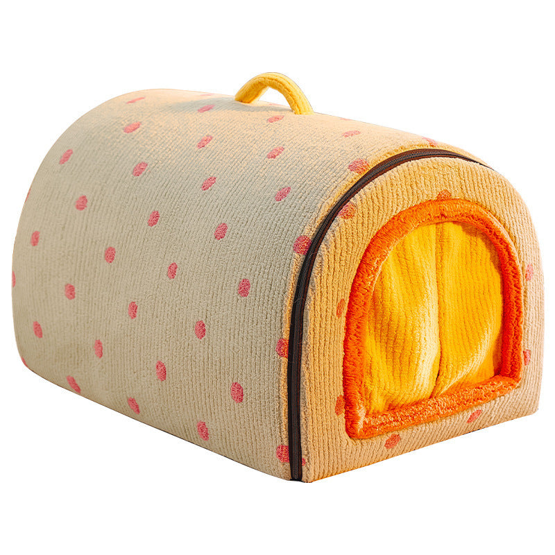 Plush Portable Pet Bed for Dogs and Cats