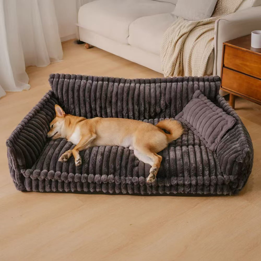 Plush Removable Washable Pet Bed