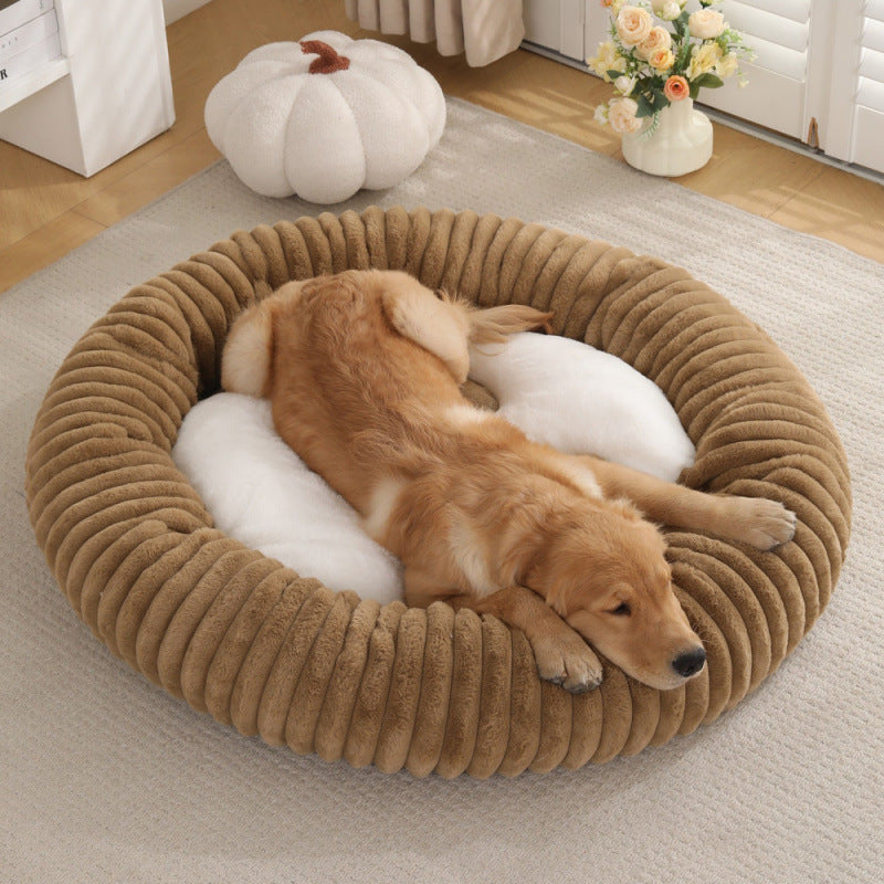 Plush Round Pet Bed