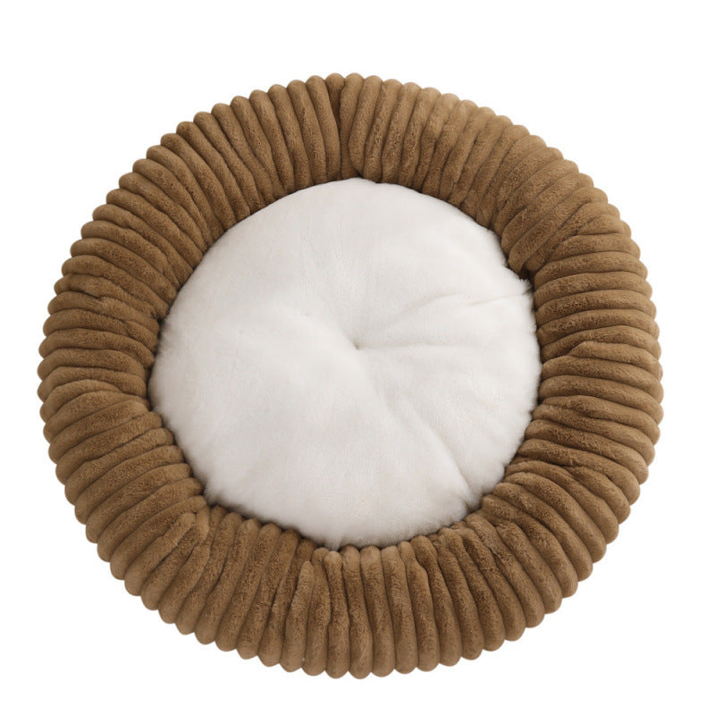 Plush Round Pet Bed
