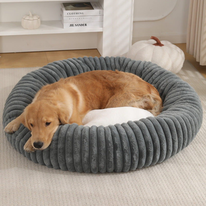 Plush Round Pet Bed