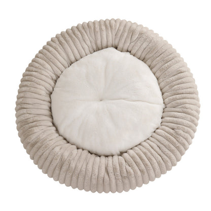 Plush Round Pet Bed