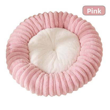 Plush Round Pet Bed