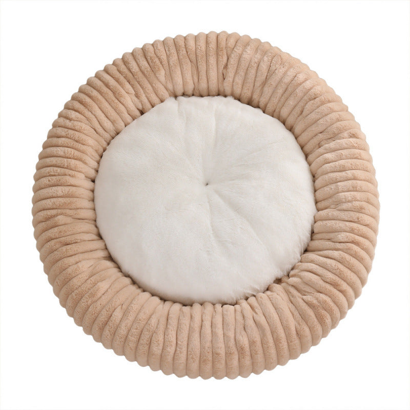 Plush Round Pet Bed