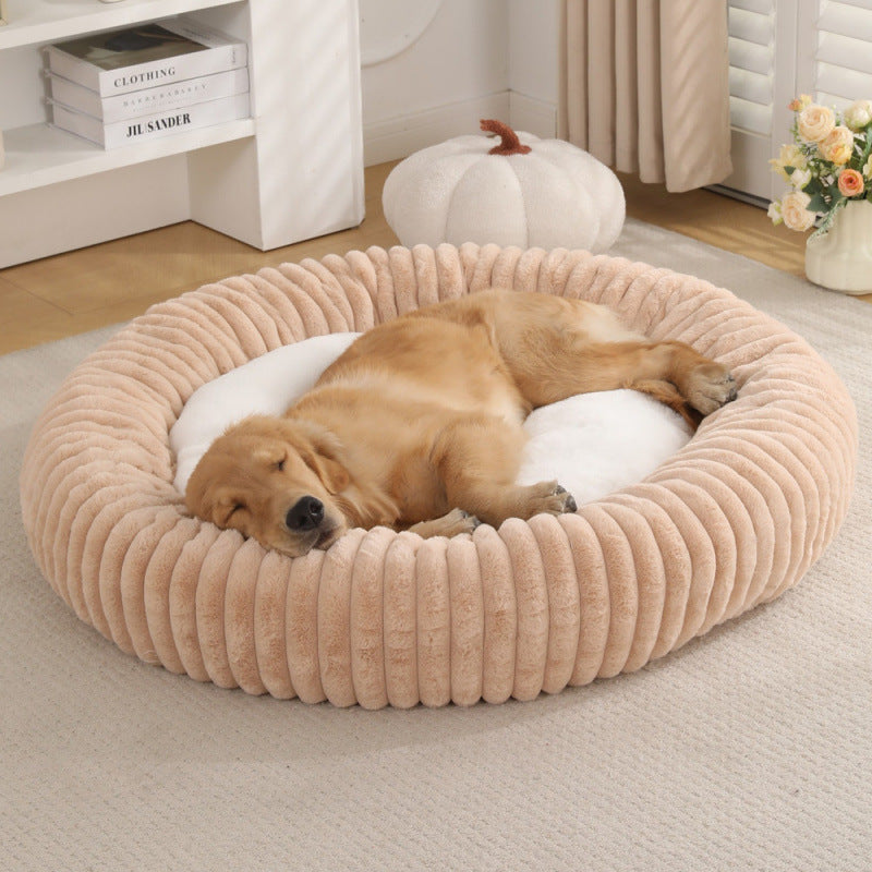 Plush Round Pet Bed