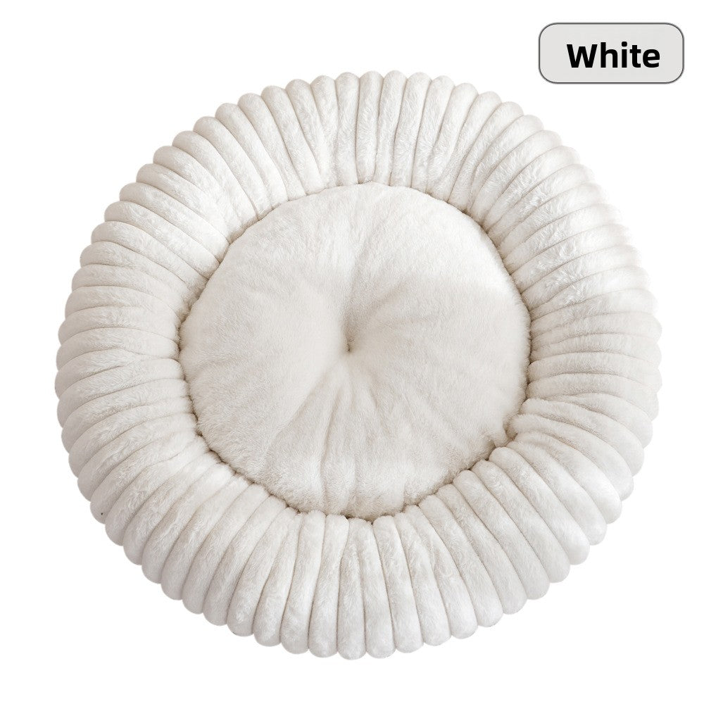 Plush Round Pet Bed