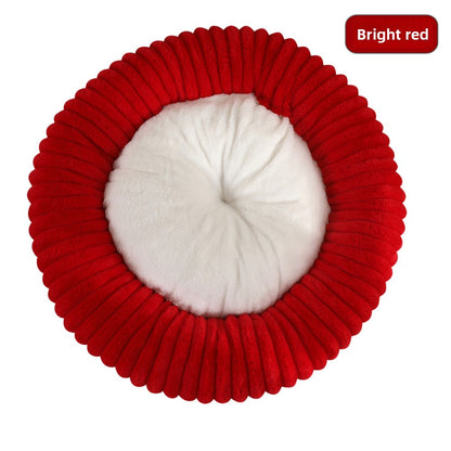 Plush Round Pet Bed