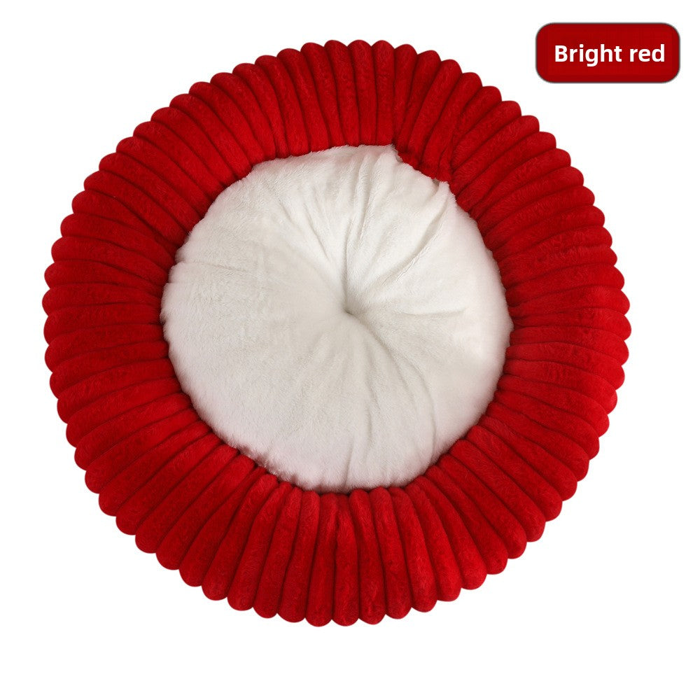 Plush Round Pet Bed