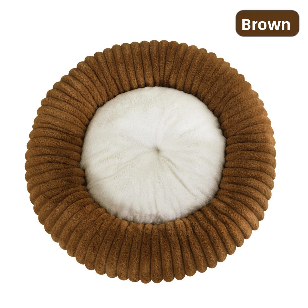 Plush Round Pet Bed