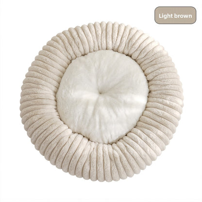 Plush Round Pet Bed