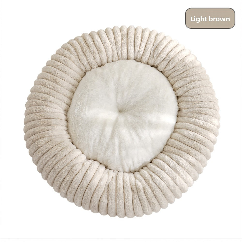 Plush Round Pet Bed