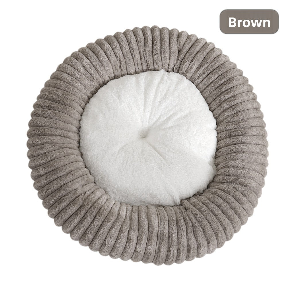 Plush Round Pet Bed