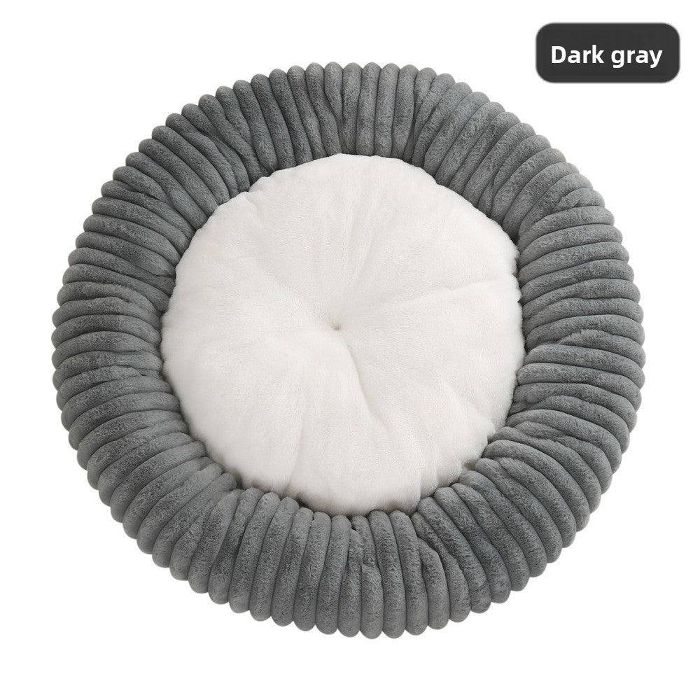 Plush Round Pet Bed