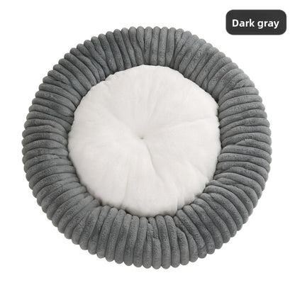 Plush Round Pet Bed