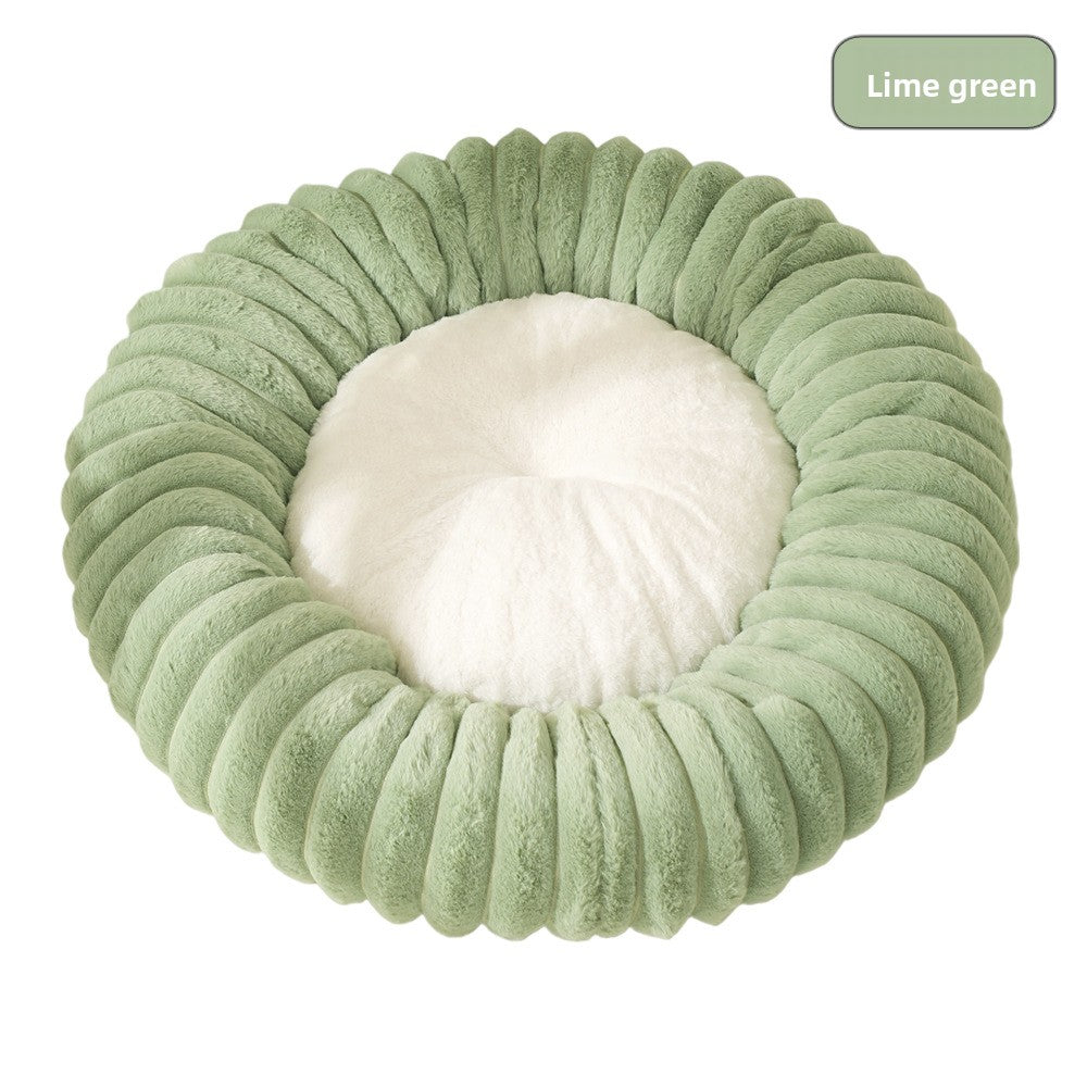 Plush Round Pet Bed