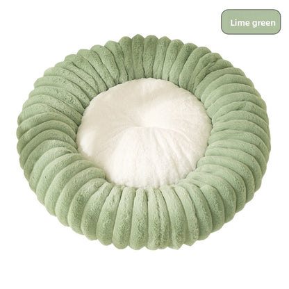 Plush Round Pet Bed
