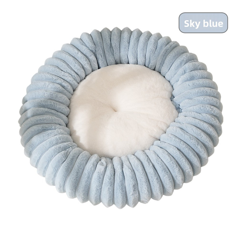 Plush Round Pet Bed