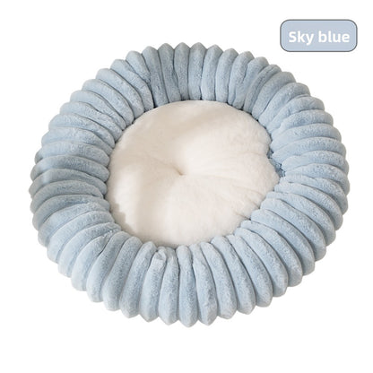 Plush Round Pet Bed