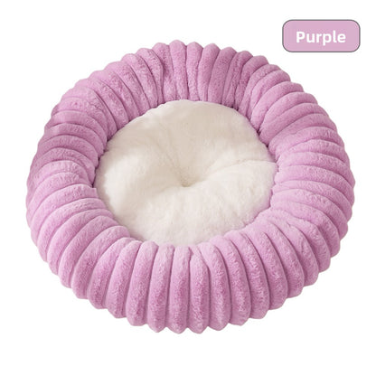Plush Round Pet Bed