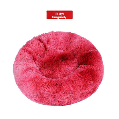 Plush Round Pet Bed Winter Warm Mat for Dogs and Cats